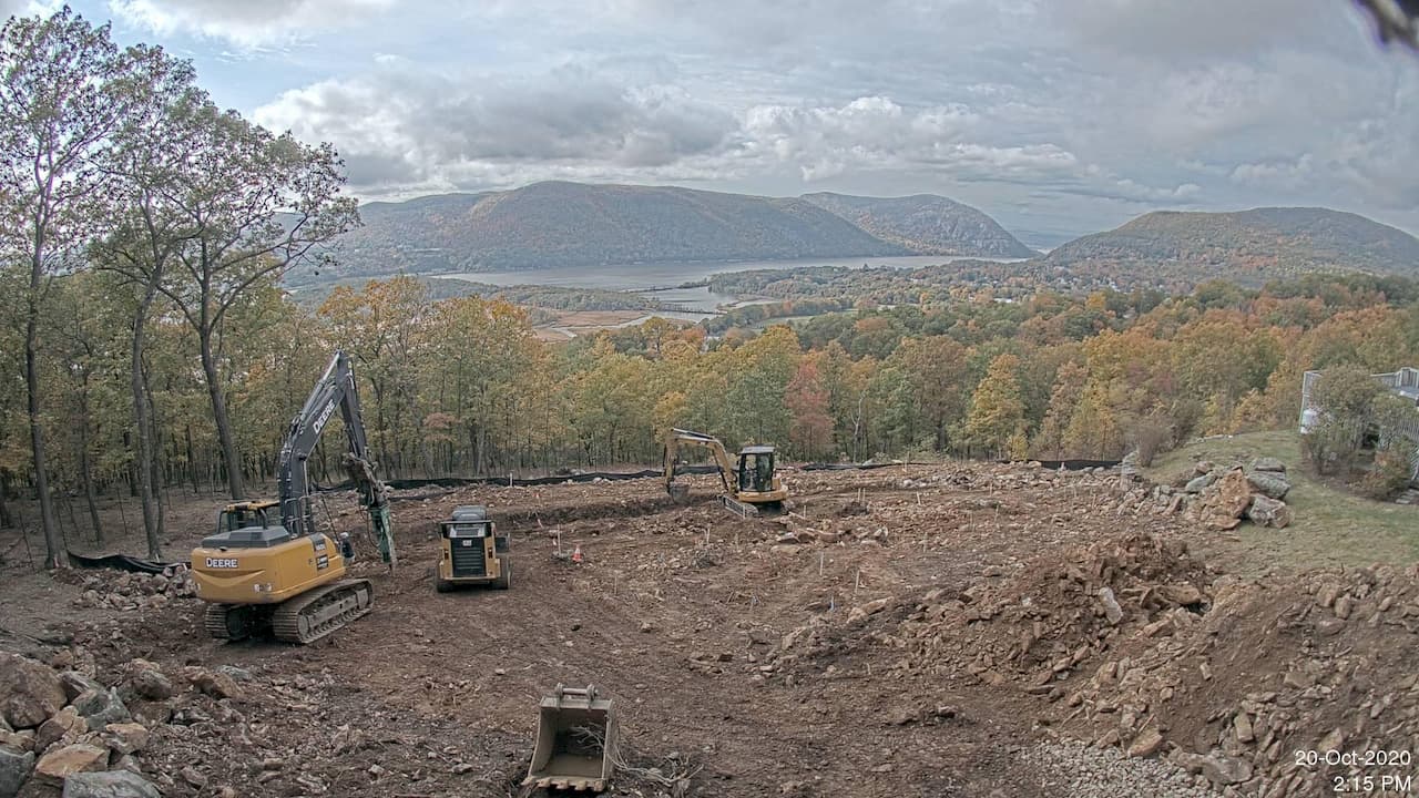 Time-lapse camera documenting construction