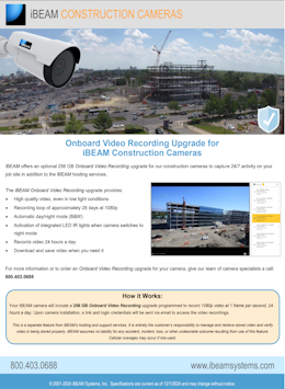 iBEAM Fixed 4K contruction camera info