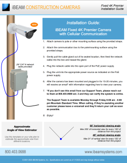 iBEAM Fixed 4K Premier contruction camera installation guide