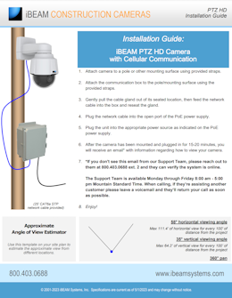 iBEAM PTZ HD contruction camera installation guide